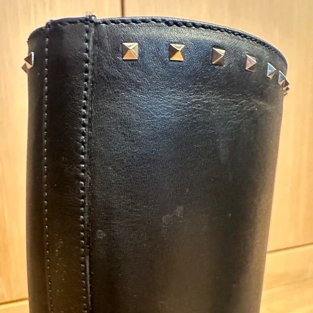 Valentino studded black leather boots - Picture 8 of 16